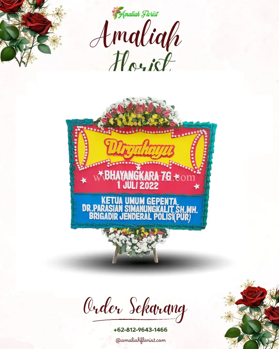 Papan Bunga HUT Ulang Tahun Way Ratai